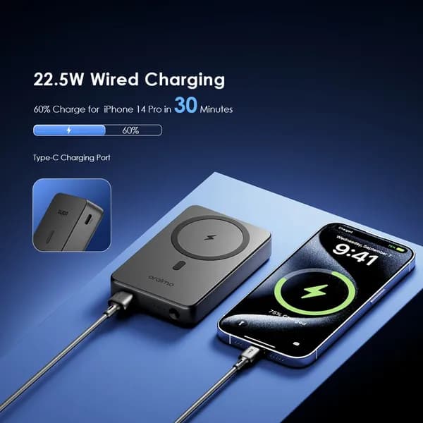 Oraimo MagPower 15 10000mAh Wireless and Wired Power Bank 2