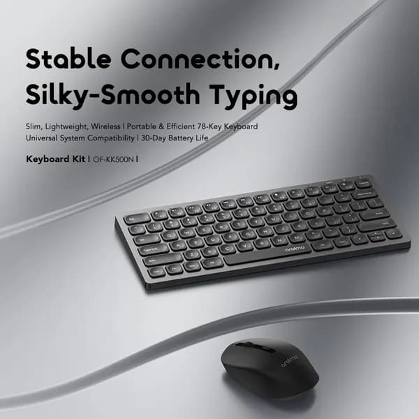 Wireless Keyboard and Mouse Kit, Nimble Type 2