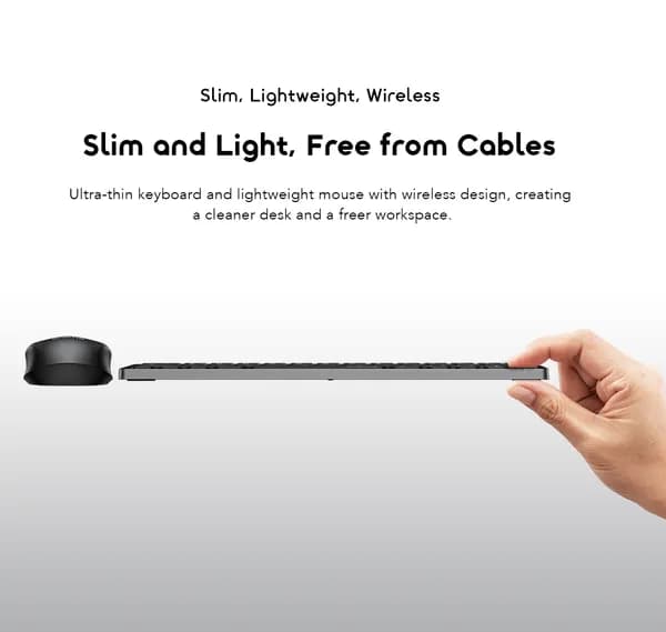 Wireless Keyboard and Mouse Kit, Nimble Type 3