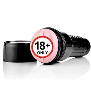 Realistic Vibrating Pocket Masturbator, Soft Black Textured Sleeve 1