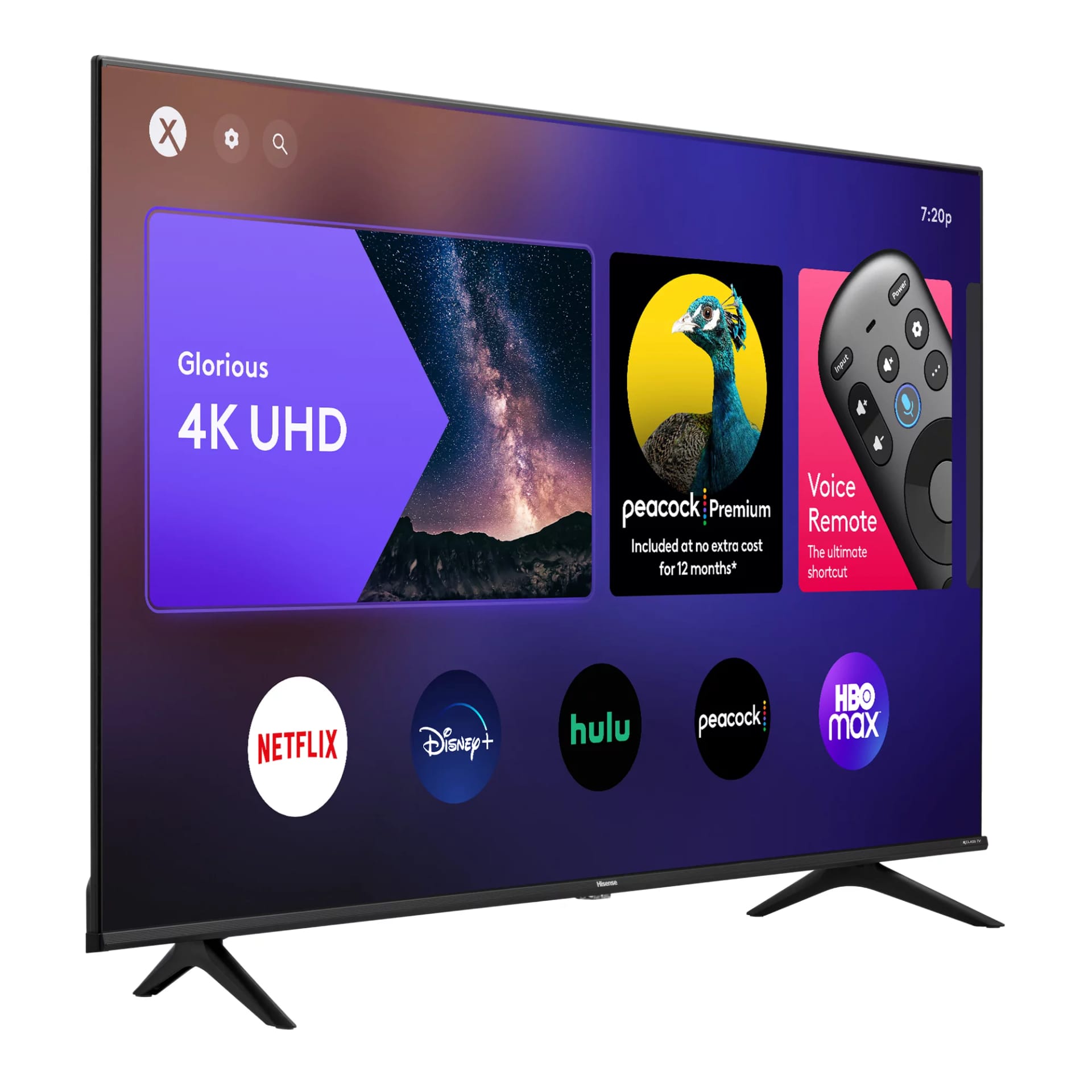 Hisense 50-inch 4K UHD Smart TV, 50A6Q; Built-in Wi-Fi, HDR, Dolby Atmos, VIDAA, Bluetooth