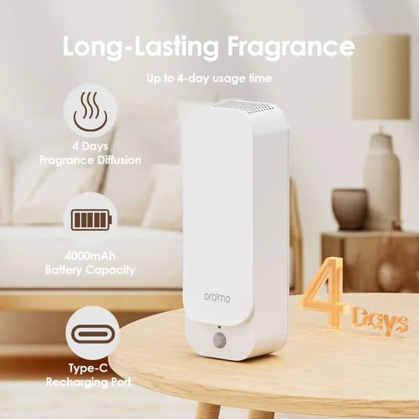 Oraimo AromaGlow Waterless Wall-Mounted Aroma Diffuser 4