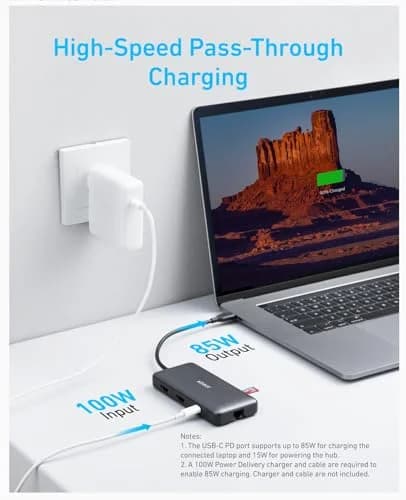 Anker Laptop Docking Station Dual Monitor, 8-in-1 USB C Hub 3