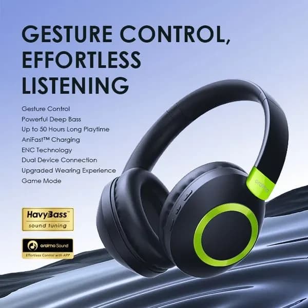 Oraimo OHP-610S BoomPop2S ENC Over-Ear Wireless Headphones 2